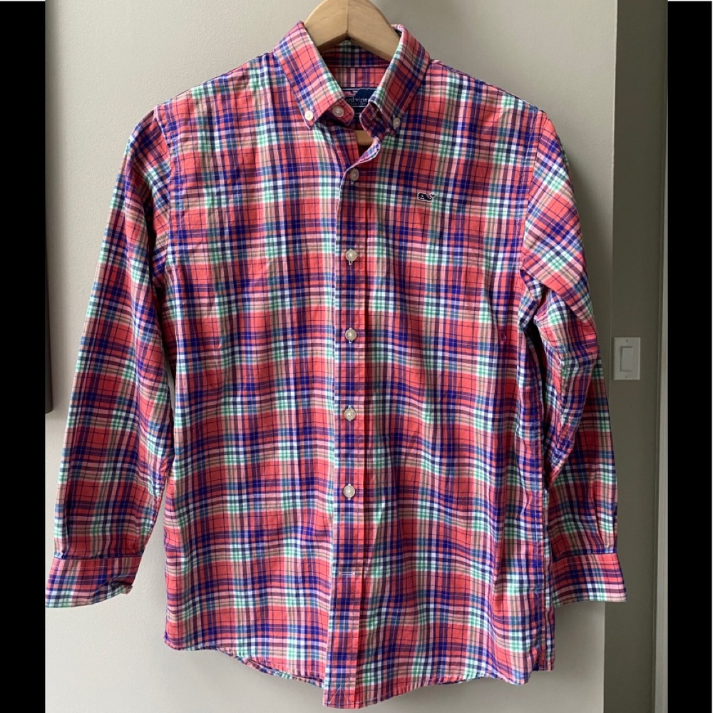 Boys Vineyard Vines Whale Shirt Button Down